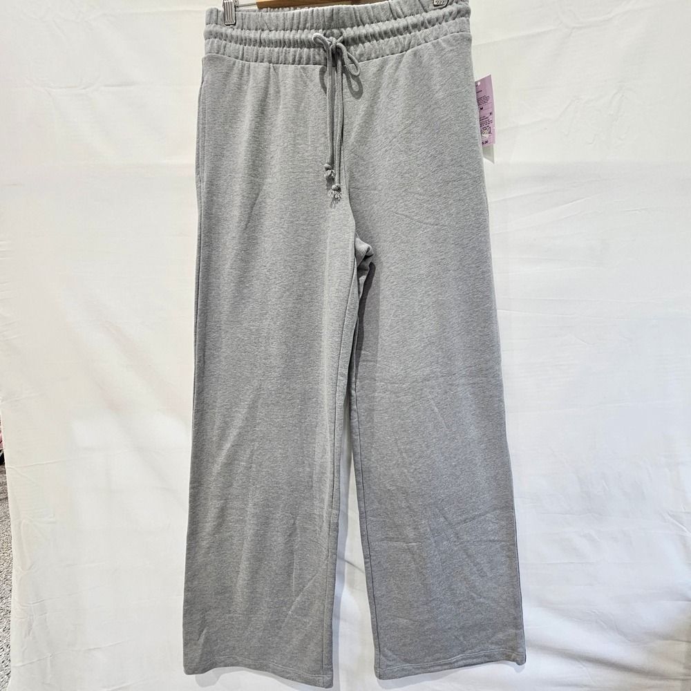 New Wild Fable Heather Gray M Wide Leg Sweatpants High Rise Drawstring Pants
